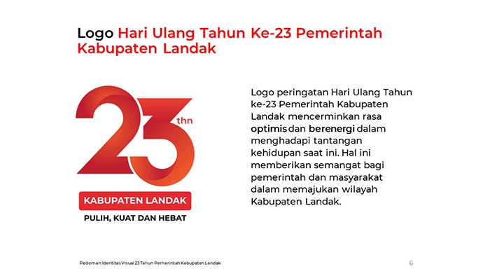 Logo HUT Ke 23 Kabupaten Landak Diluncurkan, Usung Tema Pulih, Kuat dan Hebat